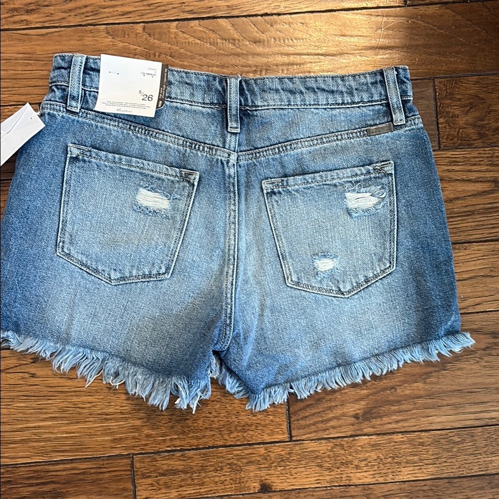 Distressed Blue Denim Shorts - Picture 8 of 8